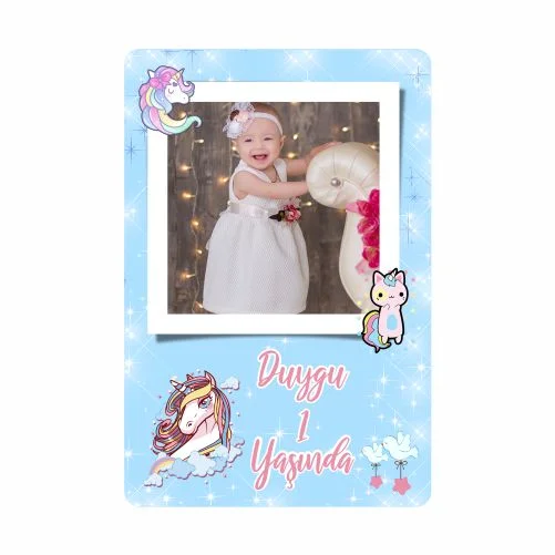 Unıcorn Temalı Doğum Günü Magneti